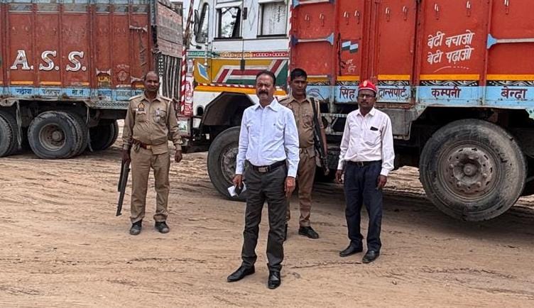डलमऊ-फतेहपुर मार्ग पर एसडीएम की बड़ी कार्रवाई, 5 ओवरलोड ट्रक सीज